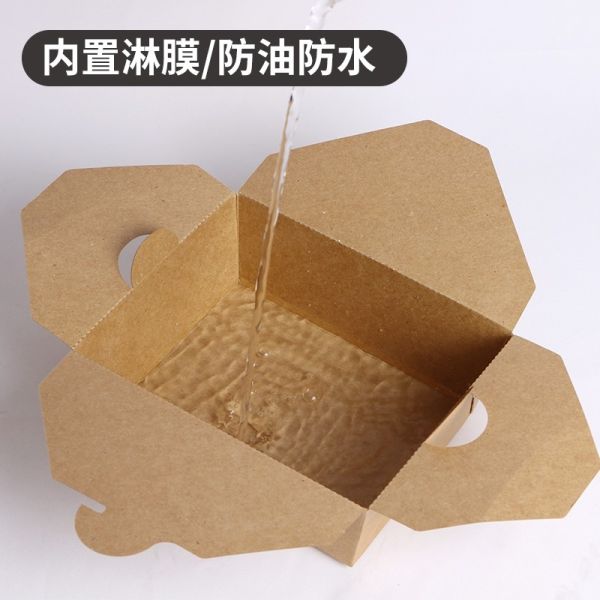 500-1000ml Fast Food Takeaway Boxes With CMYK/Pantone Printing Food Container Paper Box
