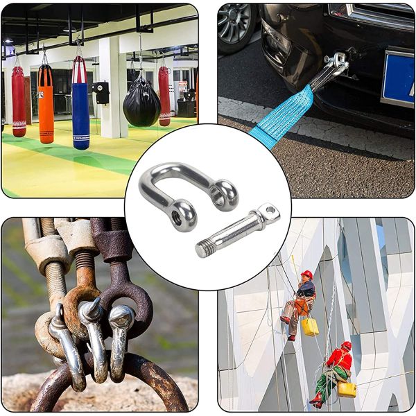 Stainless Steel D-Shackle for Heavy Rigging Strong and Dependable Rigging Solution