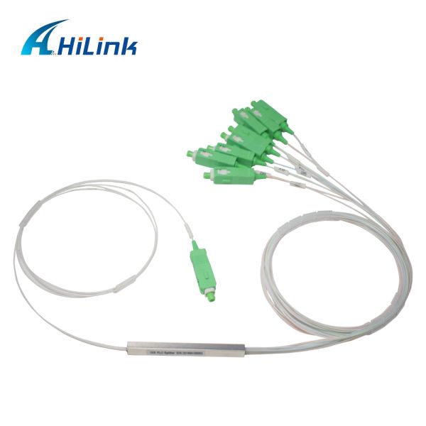 1x8 Optical Fiber PLC Splitter Low PDL With SC APC Connectors