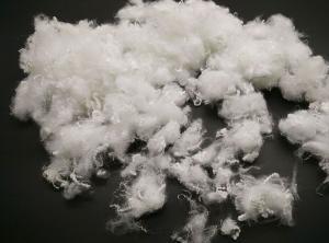 China 1.2D*25MM siliconized raw white polyester staple fiber solid fiber on sale