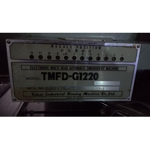 20 Heads Used Tajima Embroidery Machine TMFD-G1220 Production In 1996