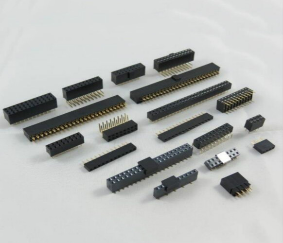 Dual Row DIP Female Pin Connector , Female Power Connector 2.0mm Pitch
