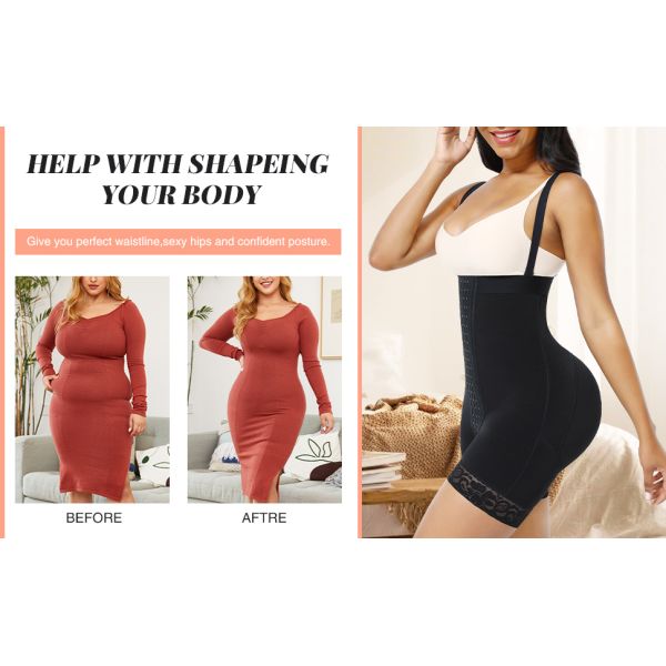 HEXIN High Waist Buckle Tummy Control Shapewear for Women S-6XL Gender Women