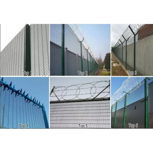 Sustainable 358 Anti Climb Fence , Galvanized Steel Wire Airport Security Fence