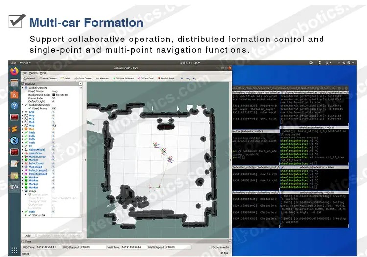 S200 60kg Payload Open-source LiDAR SLAM and Mapping Tracked Robot Chassis ROS Differential Drive