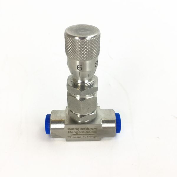 1/4" Mini Threaded Gas Needle Valve Single Flow Way Metering Needle Valve