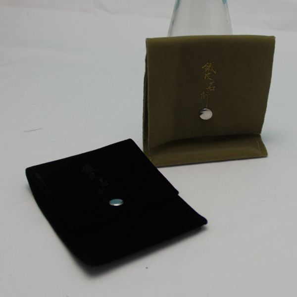 Velvet Foldable Jewelry Envelope Pouches Label Logo Small Size For Packing