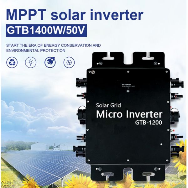 Lightweight 220VAC Solar Micro Inverter 1000W 1400W 1600W Power Supply