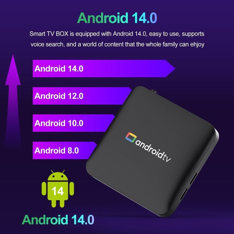 H96 Max Android 14 TV Box with 4K Ultra HD Streaming and Quad Core Processor