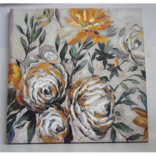 Hand Painted Canvas Oil Painting for Landscape Decoration without Frame Featuring Modern Large Flower