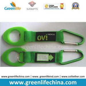 China Outdoor sports using water bottle popular carabiner hook with rubber loop buckle holders on sale