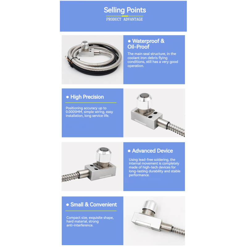 MP13-10 CNC Tool Setter Broken Blade Detection Sensor with 10MM Counterface Diameter for CNC Engraving Milling Machine