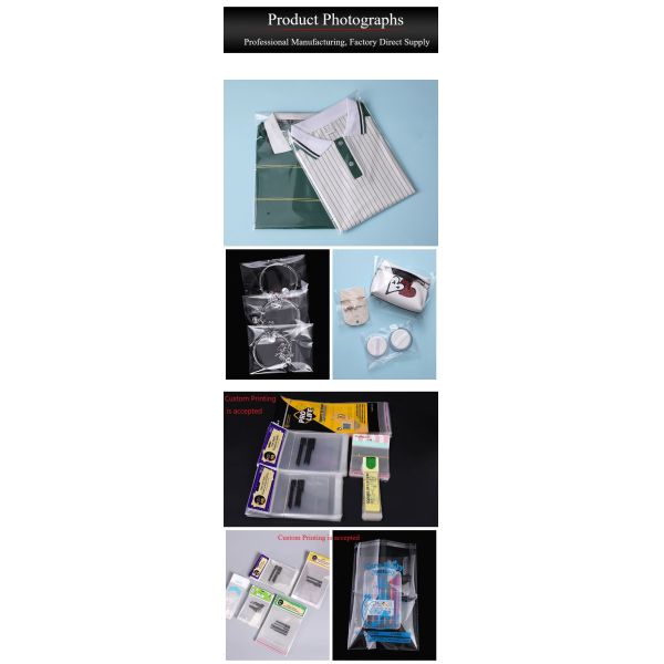 Width 6cm 12 Lengths Transparent Cellophane Clear Polybag OPP Plastic Self Adhesive BOPP Bag Small MOP Accept Custom Printing