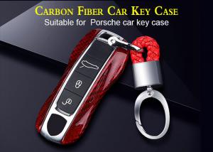 China Wear Resistant Smooth Carbon Fiber Porsche Car Key Cover on sale
