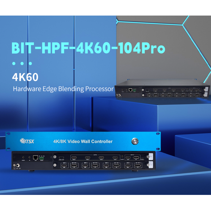 BIT-HPF-104H 4K HDMI Edge Blending Processor with Multi-Projector Seamless Splicing and Hardware-Based Passive 3D Fusion
