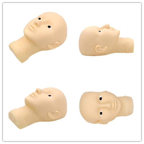 Semi PMU Practice Open Eyes Model Head Artificial Rubber , Practice Face For Makeup