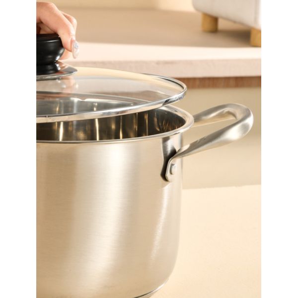 Double-hole Glass Pot Lid Handle Stainless Steel Silicone Side Ear Handle Pot Accessories