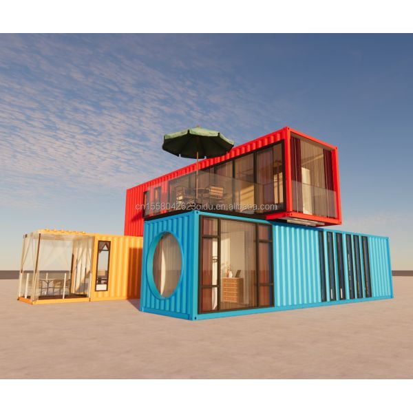 20ft 40ft Steel Frame Galvanized Steel Bending 180g Modular Modern Home Luxury Container Prefabricated House for Hotel