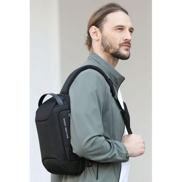 Wholesale new custom logo waterproof large capacity Single Shoulder Messenger Bag USB charging men chest bag