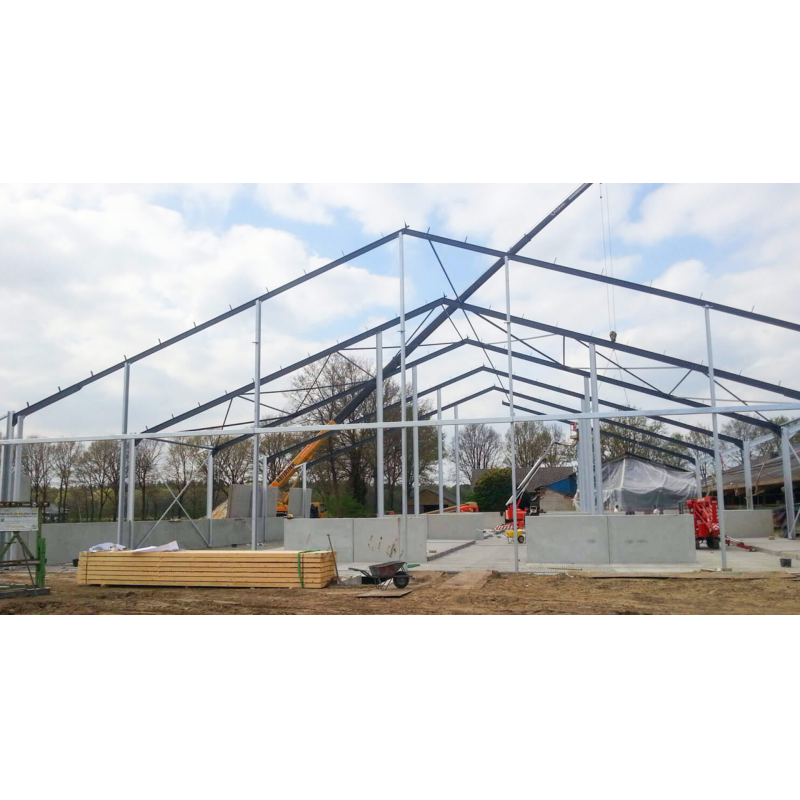 Cowshed Prefabricated with Light Steel Structure Frame and ISO9001 2008/CE/BV Certified