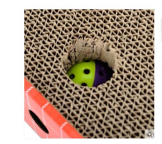 Flat Horizontal Cat Scratcher OEM 100% Eco - Friendly With Longer Scratching Life