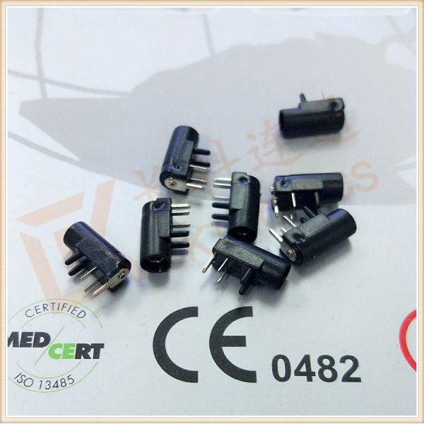 Tens Unit Cables Connector Black Electrode Lead Wires Medical Materials