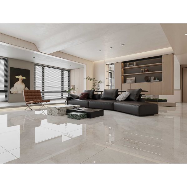 800x800mm Grey Polished Glazed Porcelain Tiles for Indoor Floors