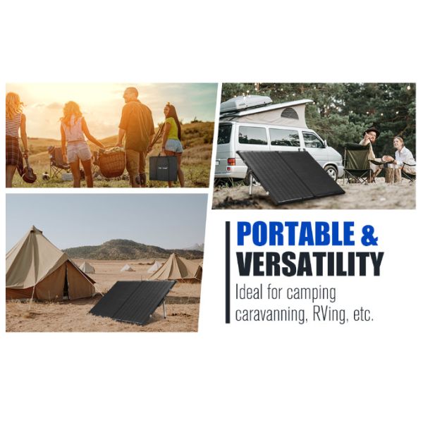 160W Foldable Solar Blanket BIPV Solar Panels Monocrystalline Lightweight