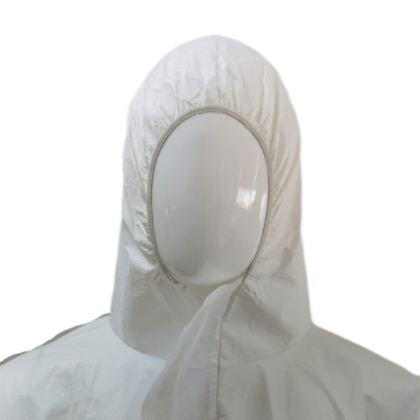 CE Type 5/6 Cat3 Durable Hooded Coverall made of Microporous Anti-Splash Fabric