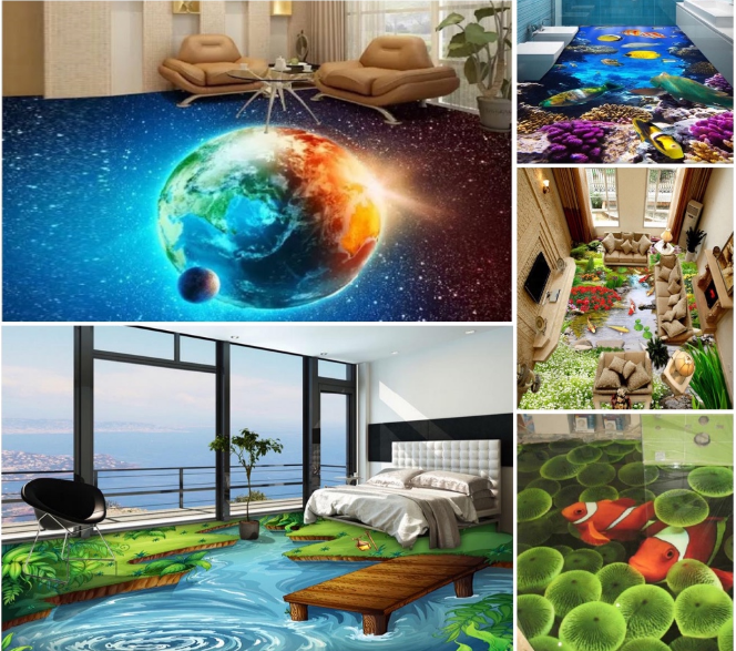 Liquid Glass 3d Oil Based Paint , Epoxy Coating For Concrete Floors White Environment