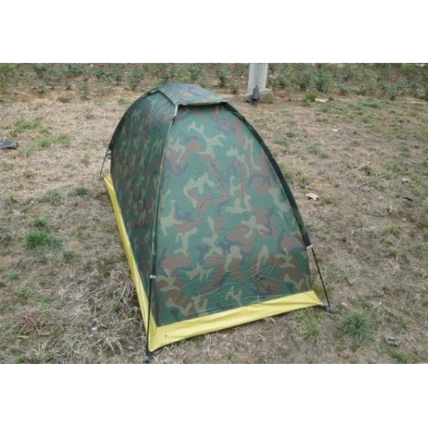 Single Person One Door Camouflage Travel Dome Tent Army Color Camping Tent(HT6009)