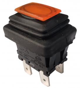 China Push Button Electrical Switch, PA66/PC Housing, Orange LED, Waterproof, LC83-3 on sale
