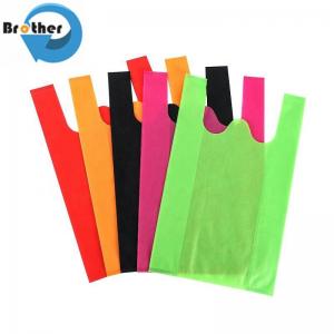 Buy cheap Free Stock Samples PP Non Woven T-Shirt Tote Eco Friendly Degradable Promotional Shopping Bag Non Woven Bags product