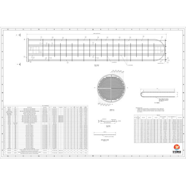 Tube Bundle ASME U STAMP D-E05C ASME SA179 Carbon Steel Seamless Tube With ASME SA266 Gr.2N Tubesheet