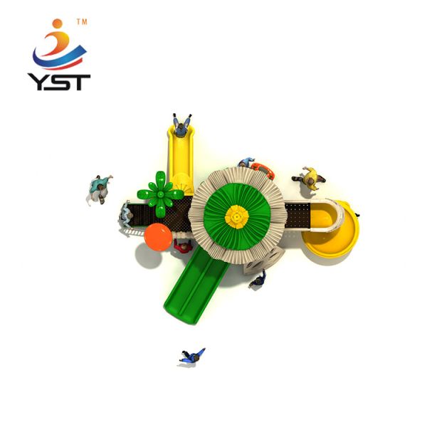 Large UV Resistance LLDPE Outdoor Plastic Slide 1600mm Falling Height For Kids