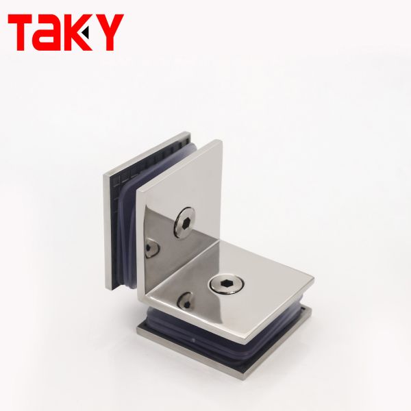Shower Room Door Corner Clamp Brackets Railing Holder Hinge Tempered Glass Clamps
