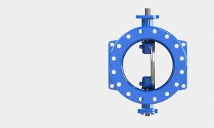 Buy cheap Disc Double Eccentric Butterfly Valve Epoxy Coated With Worm Gear product