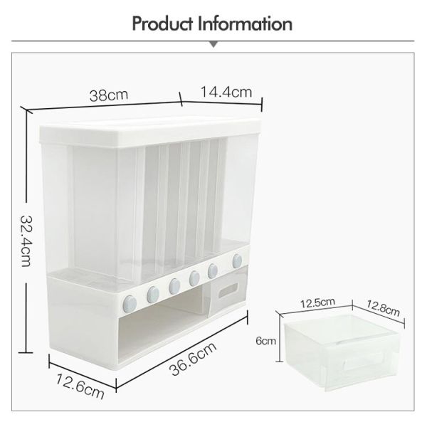 PP Plastic Food Grain Storage Container Saving Space Large Capacity