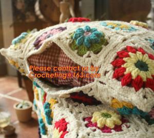 China 100% Cotton HandMade Crochet Cushion Cover Pillow Cover 25* 45cm Hand Crochet knitting Pas on sale