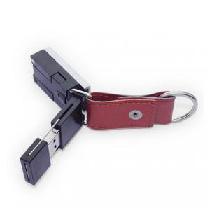 Buy cheap New Leather Keychain USB Flash Drives 4GB 8GB with Logo-printing product