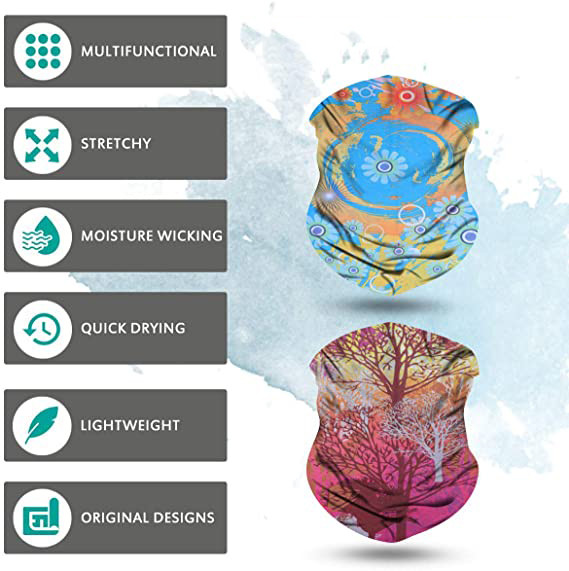 Print Scarf Plush Animal Printing Face Cover Plain Bandanas