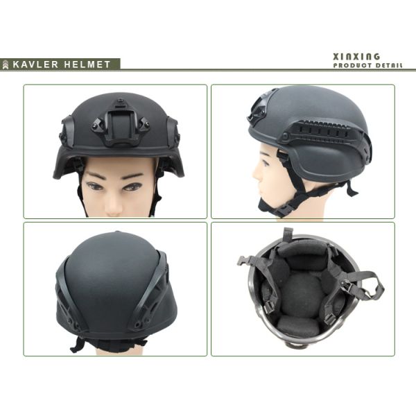 Green Kevlar Mich 2000 Tactical bullet proof helmet with NIJ IIIA level for Military Police