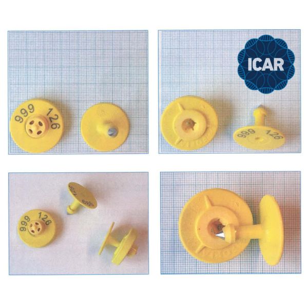 FULL ICAR Certified TPU Stripe Shape Long Range Active Rfid Sheep Ear Tag for Animals