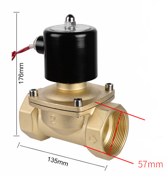 Direct Drive Pneumatic Water Valve / Solenoid Control Valve 2W500-50 With 2" Pipe