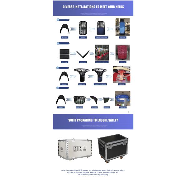OEM Indoor Outdoor Arch Flexible LED Video Wall Interactive LED Curved Tunnel Display Immersive Tunnel Screen
