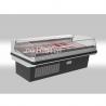 Open Fresh Meat Chiller Self Serve Display Counter for Supermarket Refrigerated Display Case for sale