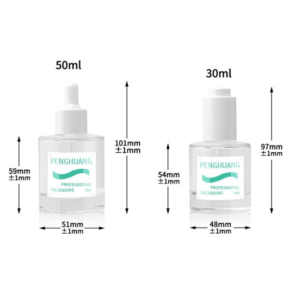 Serum Glass Essential Oil Empty Dropper Bottles Cosmetic Skincare Packaging 1OZ 30ml