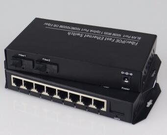 2 SC 1000 Mbps fiber ports and 8 RJ45 ports 100mbps POE Power Transceiver wireless IEEE 802.3af(15.4W)