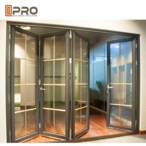 Buy cheap Aluminum Frame Folding Glass Doors Thermal Break Aluminium System Design folding door bi fold shower door FOLD BATHROOM product
