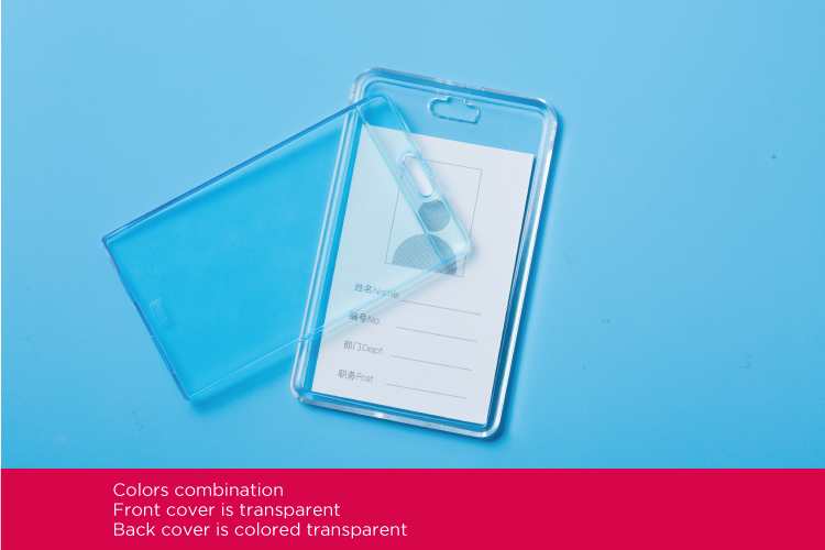 Arc Design Vertical Transparent Acrylic ID Badge Holder